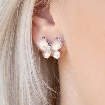 ZLATNE UNIKAT NAUŠNICE ŠTIFT MOONSTONES 18K (750) 6,84g NOVO GOLD SHOP