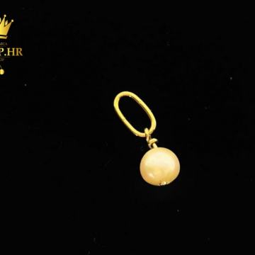 ZLATNI PRIVJESAK SA BISEROM 0,46G 14K / R1, RATE !!