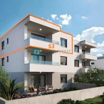 BRODARICA, novi projekt, 2. kat, terasa, 250 m do škole, 2 parkinga