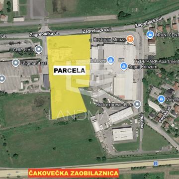ČAKOVEC - Građevinsko zemljište 75 EUR/m2 - 19.554 m2