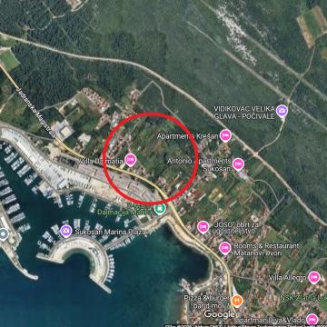 Građevinsko zemljište, Sukošan, 300 m od mora, površina 1128 m2