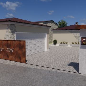 U SRCU VODNJANA - OBITELJSKA KUĆA U ROH-BAU FAZI SA BAZENOM