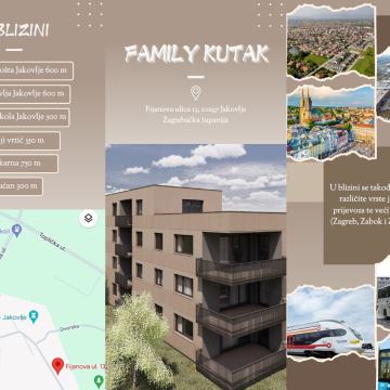 Jakovlje, centar, dvosoban stan, 2.kat. sa SPR i VPM 69.92 m2, novogr.
