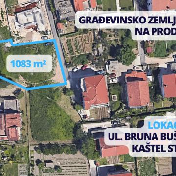 Kaštel Stari, 1083 m² građevinskog zemljišta, 750 m od mora