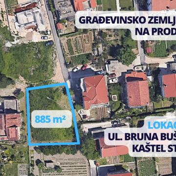 Kaštel Stari, 885 m² građevinskog zemljišta, 750 m od mora
