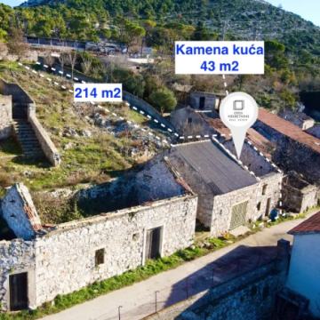 KUNA PELJESKA, PELJESAC-kamena kuca,rusevina 43 m2 (Video)