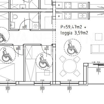 NOVOGRADNJA! 3-soban stan, 62.08m2, prizemlje