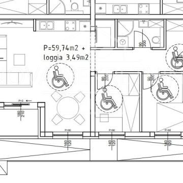 NOVOGRADNJA! 3-soban stan, 62.35m2, prizemlje