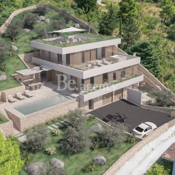 Omiš, Borak - Građevinsko zemljište s projektom za izgradnju vile