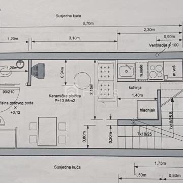 Pag; kuća u centru za potpunu renovaciju