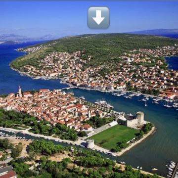 Poljoprivredno zemljište Čiovo (Slatine) 4063m2—pogled na more—29.999€