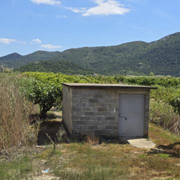 Predivan voćnjak i maslinik sa kućicom u blizini ušća Neretve