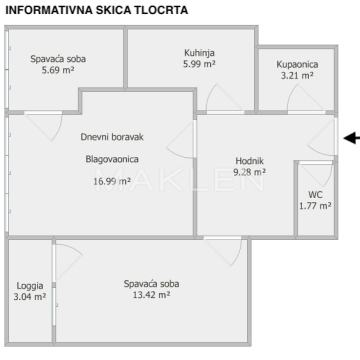 PRODAJA, STAN, ZAGREB (Srednjaci), 60 m2, 2.5-soban