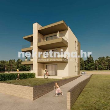 Prodaja, Trosobni stan: Novalja, Mlaji (Babe) 64,69m2, Pogled na more