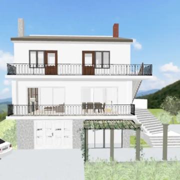 Škrljevo, kuca s 3 jedinice i 1200 m2 okućnice