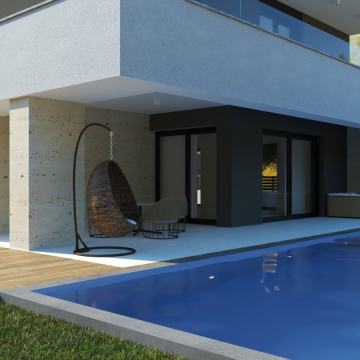 Privlaka, Vila s wellnessom, grijanim bazenom     POGLED NA MORE