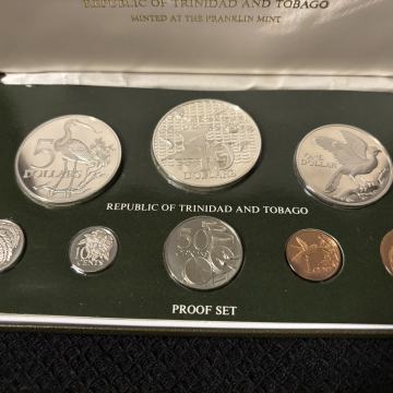 Srebrni numizmatički set 1977 –Trinidad i Tobago, 5$ i 10$proof