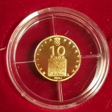 ZLATNIK 10 KUNA "Čipkarstvo" rođenje-krštenje-pričest-krizma-diploma..