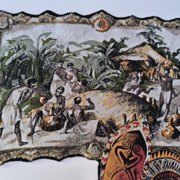 Podstavljena aplikacija za majicu - afričko pleme - motiv Afrika