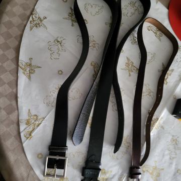 Remen za hlače, čista koža , 3 kom raznih duž. i šir  !