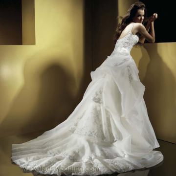 PREKRASNA VJENČANICA KAO NOVA_ VEL 36-38. - ČIPKA, TIL,KORZET PERLICE