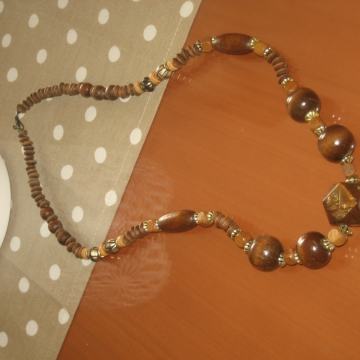 2 OGRLICE - DRVENA I BIJELA S ZLATNIM DETALJIMA