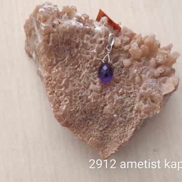 Ametist kapljica privjesak