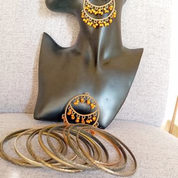 Boemske naušnice +lot narukvica