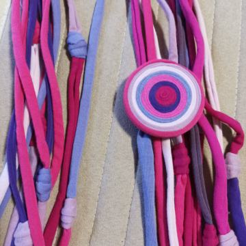 CRVENO I LILA PAMUČNA OGRLICA