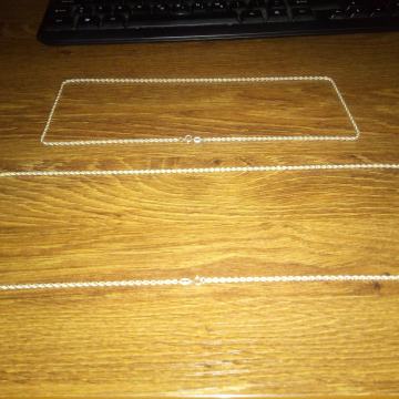 Dvije srebrne ogrlice ili jedna ogromna ogrlica 900, 74+62cm, 24g