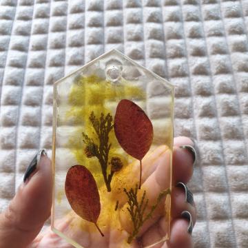 Epoxy smola veliki privjesak s lišćem