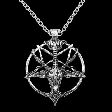 Goat head pentagram ogrlica