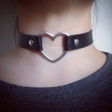 Heart choker - crni