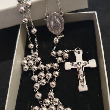 Krunica kirurški čelik, u boji čelika, sveti Benedikt