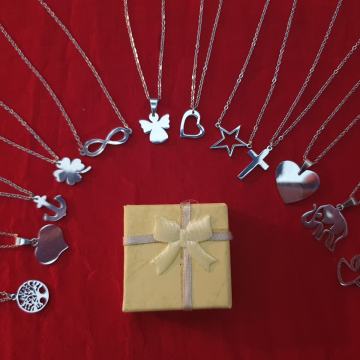 Lančić kirurški čelik anđeo,drvo života,infinity,križ,jednorog,srce...