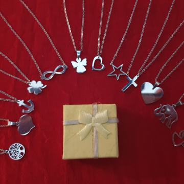 Lančić kirurški čelik anđeo,srce,zvijezda,mjesec,djeca,šapa,maca itd.