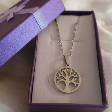 Lančić kirurški čelik drvo života