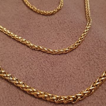 Lančić kirurški čelik pletenica pozlaćena 3 mm, 4 mm i 5 mm