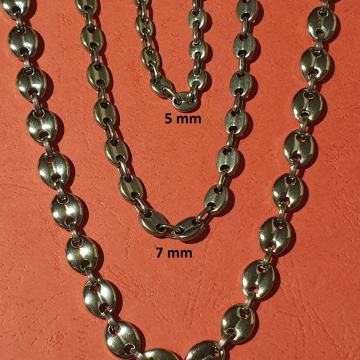 Lančić kirurški čelik "kava" vez  5 mm, 7 mm i 9 mm