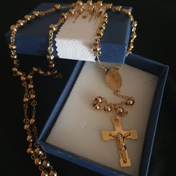 Lančić kirurški čelik krunica pozlaćena