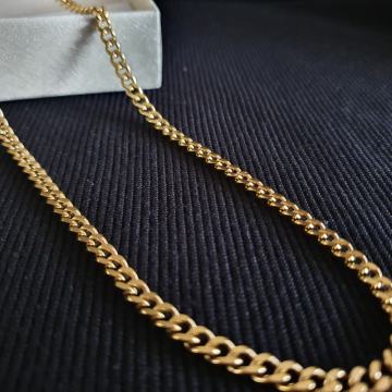 Lančić kirurški čelik kubanski vez 5 mm cijeli pozlaćeni