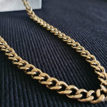 Lančić kirurški čelik kubanski vez 7 mm cijeli pozlaćeni