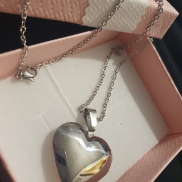 Lančić kirurški čelik medaljon srce