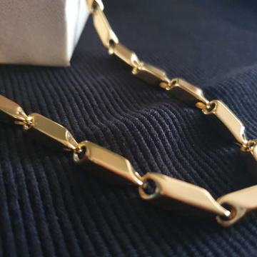 Lančić kirurški čelik širine 5 mm cijeli pozlaćeni