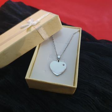 Lančić kirurški čelik srce sa cirkonom