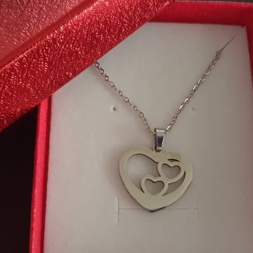 Lančić kirurški čelik srce s dva srca