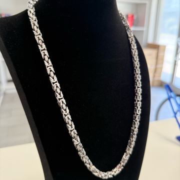 Lančić kraljevski vez 98g srebro (925), R1 račun