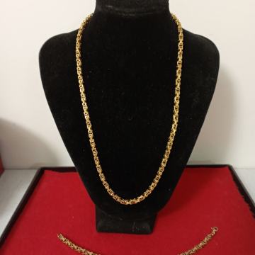 LANČIĆ & NARUKVICA-2 KIRUŠKI ČELIK POZLAČENO