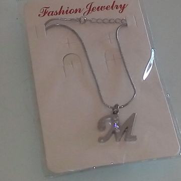 LANČIĆ+PRIVJESAK SLOVO M - NOVO