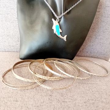 Lančić s privjeskom delfina +lot narukvica